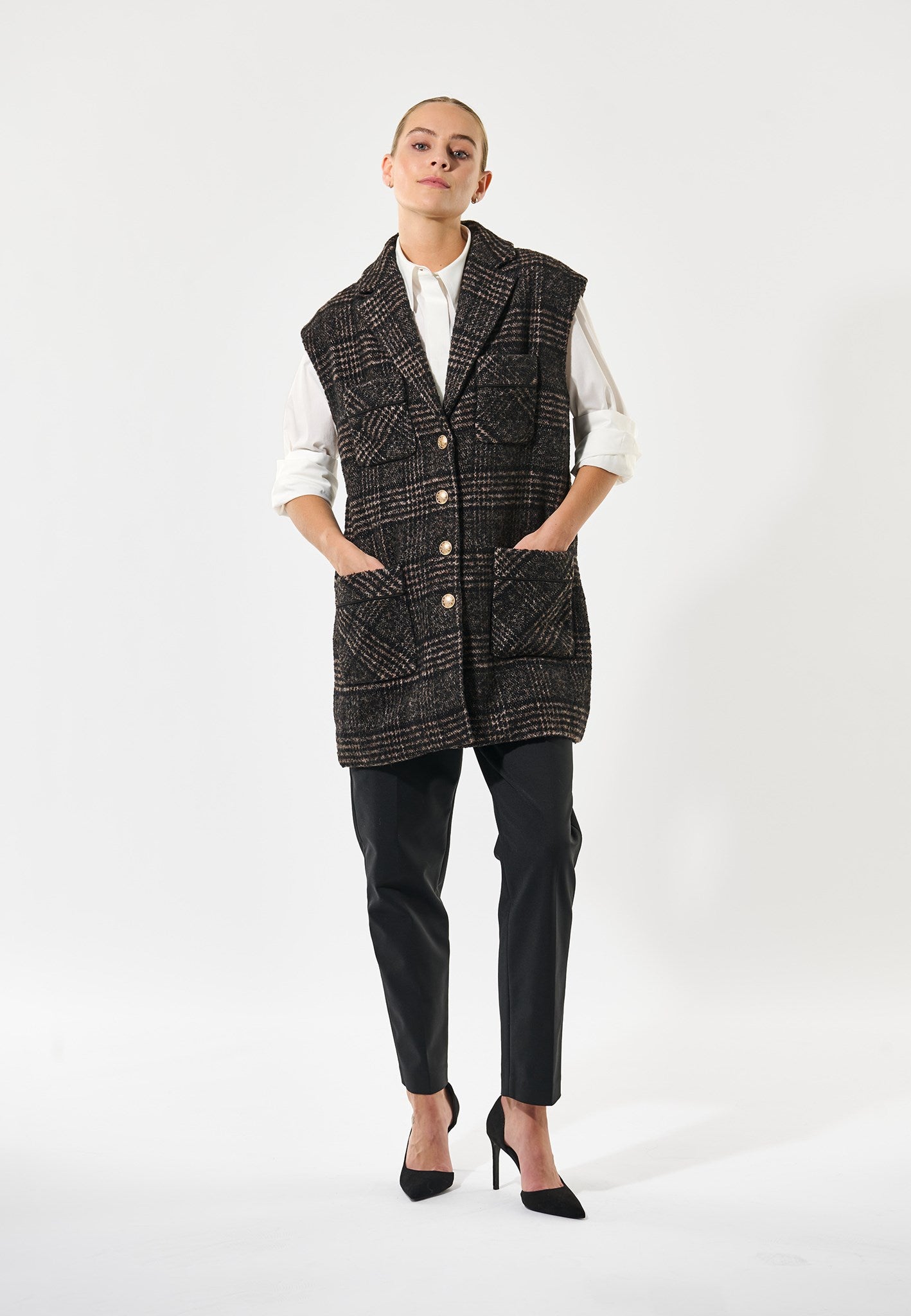 dea kudibal DunjaDEA - Vest - Black Check