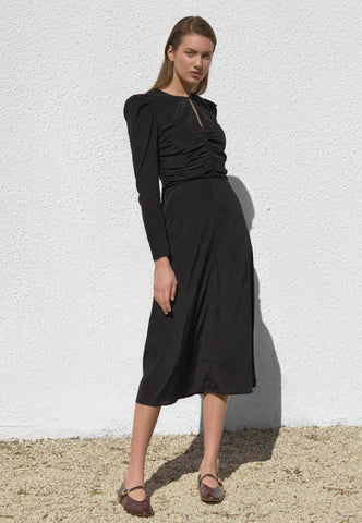 dea kudibal silk dress HelgaDEA EV - Yoku Camel | Long silk dress
